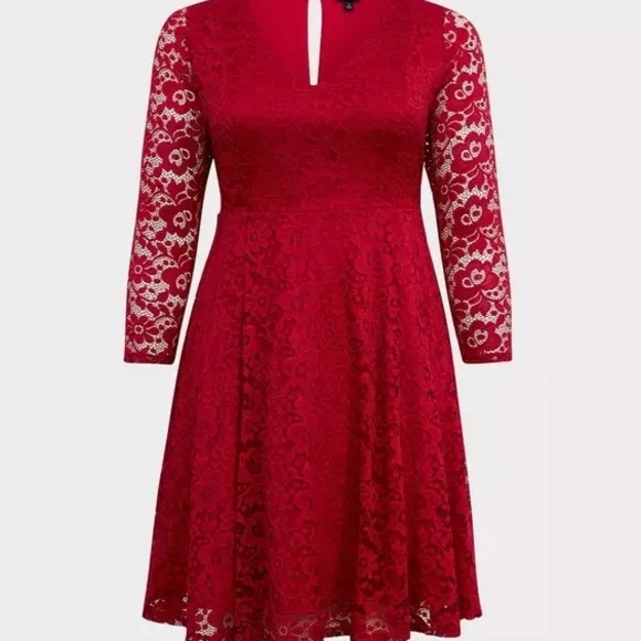 Torrid Mini Lace Skater Dress - Picture 5 of 5